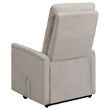 Power Lift Massage Chair - Henrietta Power Lift Recliner with Storage Pocket Beige