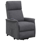 Power Lift Massage Chair - Herrera Power Lift Recliner with Wired Remote Charcoal