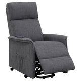 Power Lift Massage Chair - Herrera Power Lift Recliner with Wired Remote Charcoal