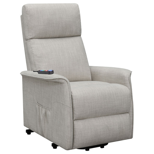 Power Lift Massage Chair - Herrera Power Lift Recliner with Wired Remote Beige