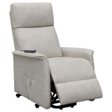 Power Lift Massage Chair - Herrera Power Lift Recliner with Wired Remote Beige