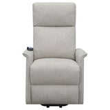 Power Lift Massage Chair - Herrera Power Lift Recliner with Wired Remote Beige