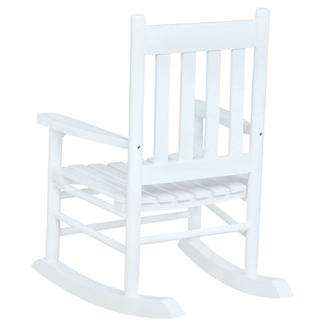 Kids Rocking Chair - Annie Slat Back Youth Rocking Chair White