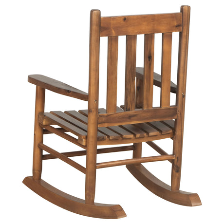 Kids Rocking Chair - Annie Slat Back Youth Rocking Chair Golden Brown