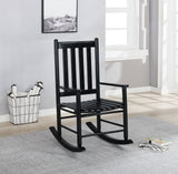 Annie Slat Back Wooden Rocking Chair Black | Coaster | Home Elegance USA