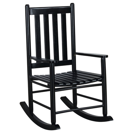 Annie Slat Back Wooden Rocking Chair Black | Coaster - 609456 - Home Elegance USA - 1