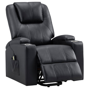 Armstrong Upholstered Power Lift Massage Recliner Black - sold by Home Elegance USA