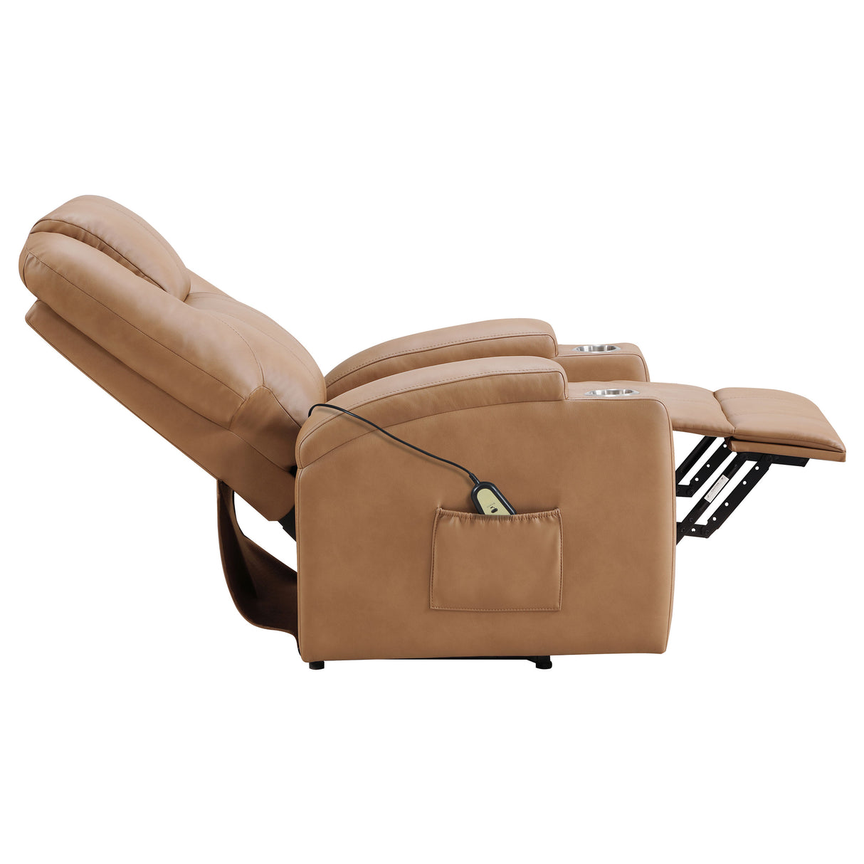 Armstrong Upholstered Power Lift Massage Recliner Camel - Coaster Furniture