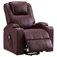 Armstrong Upholstered Power Lift Massage Recliner Wine Red - sold by Home Elegance USA