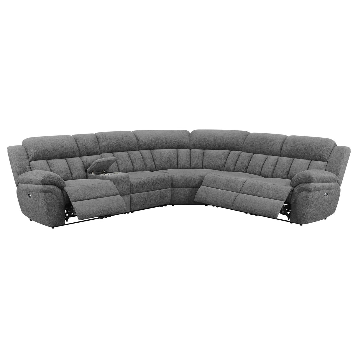 Bahrain 6 - piece Upholstered Power Sectional Charcoal | Coaster | Home Elegance USA