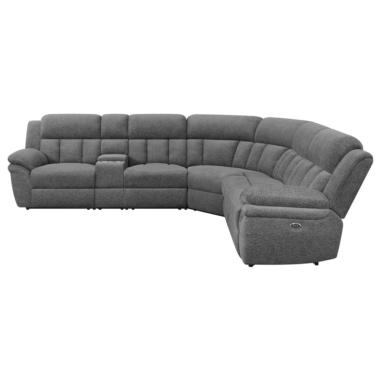 Bahrain 6 - piece Upholstered Power Sectional Charcoal | Coaster | Home Elegance USA