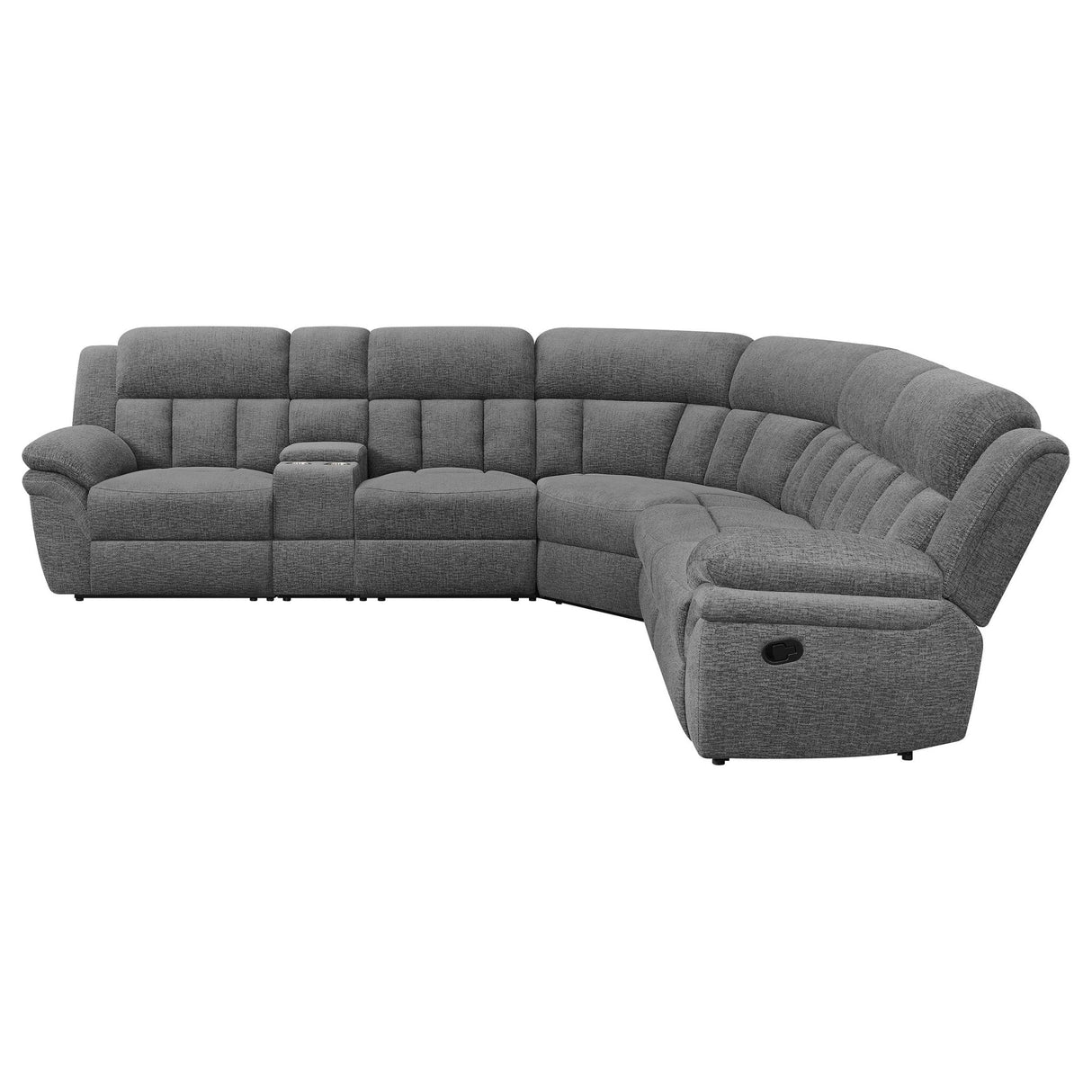 Bahrain 6 - piece Upholstered Motion Sectional Charcoal | Coaster | Home Elegance USA