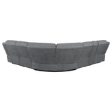 Bahrain 6 - piece Upholstered Motion Sectional Charcoal - 609540 - image - 5