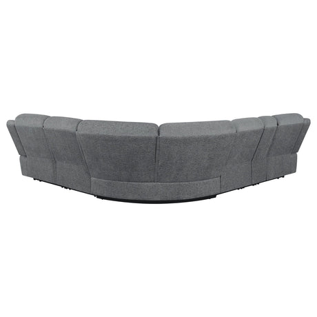 Bahrain 6 - piece Upholstered Motion Sectional Charcoal | Coaster | Home Elegance USA