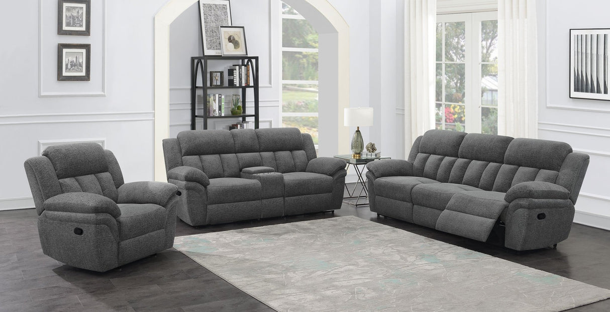 Bahrain Upholstered Motion Sofa Charcoal | Coaster - 609541 - Home Elegance USA - 13