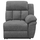 Bahrain Upholstered Motion Loveseat with Console Charcoal | Coaster | Home Elegance USA