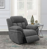 Power Glider Recliner - Bahrain Upholstered Power Glider Recliner Charcoal