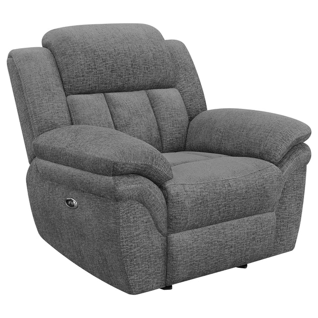 Power Glider Recliner - Bahrain Upholstered Power Glider Recliner Charcoal