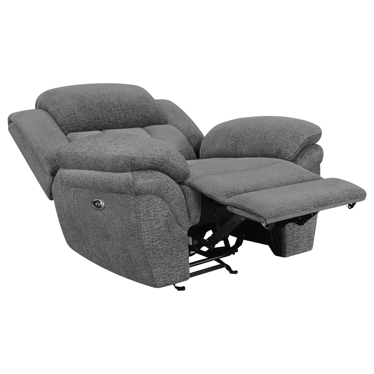 Power Glider Recliner - Bahrain Upholstered Power Glider Recliner Charcoal