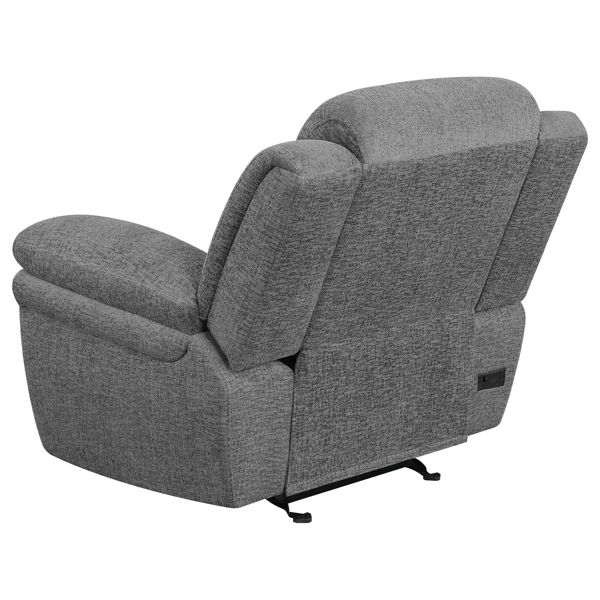 Power Glider Recliner - Bahrain Upholstered Power Glider Recliner Charcoal