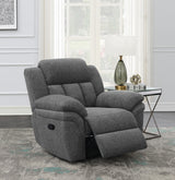 Glider Recliner - Bahrain Upholstered Glider Recliner Charcoal