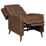 Push Back Recliner - Davidson Upholstered Tufted Push Back Recliner Brown