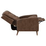 Push Back Recliner - Davidson Upholstered Tufted Push Back Recliner Brown