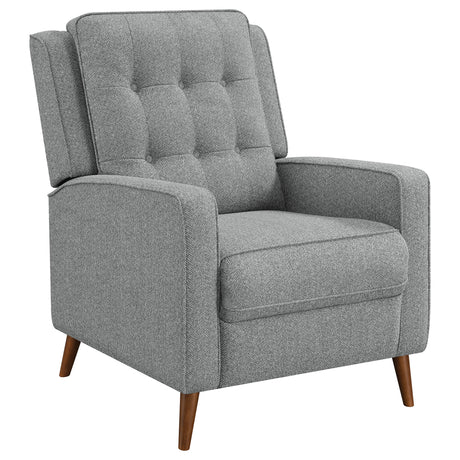 Push Back Recliner - Davidson Upholstered Tufted Push Back Recliner Grey