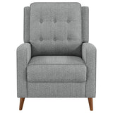 Push Back Recliner - Davidson Upholstered Tufted Push Back Recliner Grey