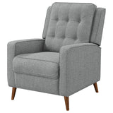 Push Back Recliner - Davidson Upholstered Tufted Push Back Recliner Grey