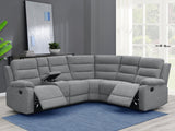 David 3 - piece Upholstered Motion Sectional with Pillow Arms Smoke | Coaster | Home Elegance USA