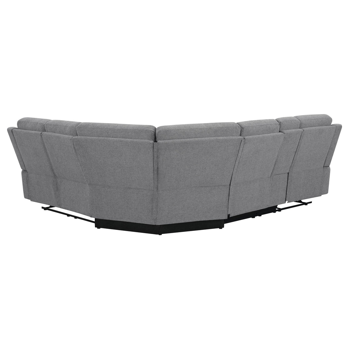 David 3 - piece Upholstered Motion Sectional with Pillow Arms Smoke - 609620 - image - 5