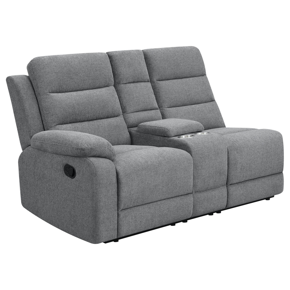 David 3 - piece Upholstered Motion Sectional with Pillow Arms Smoke - 609620 - image - 6