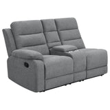 David 3 - piece Upholstered Motion Sectional with Pillow Arms Smoke | Coaster | Home Elegance USA