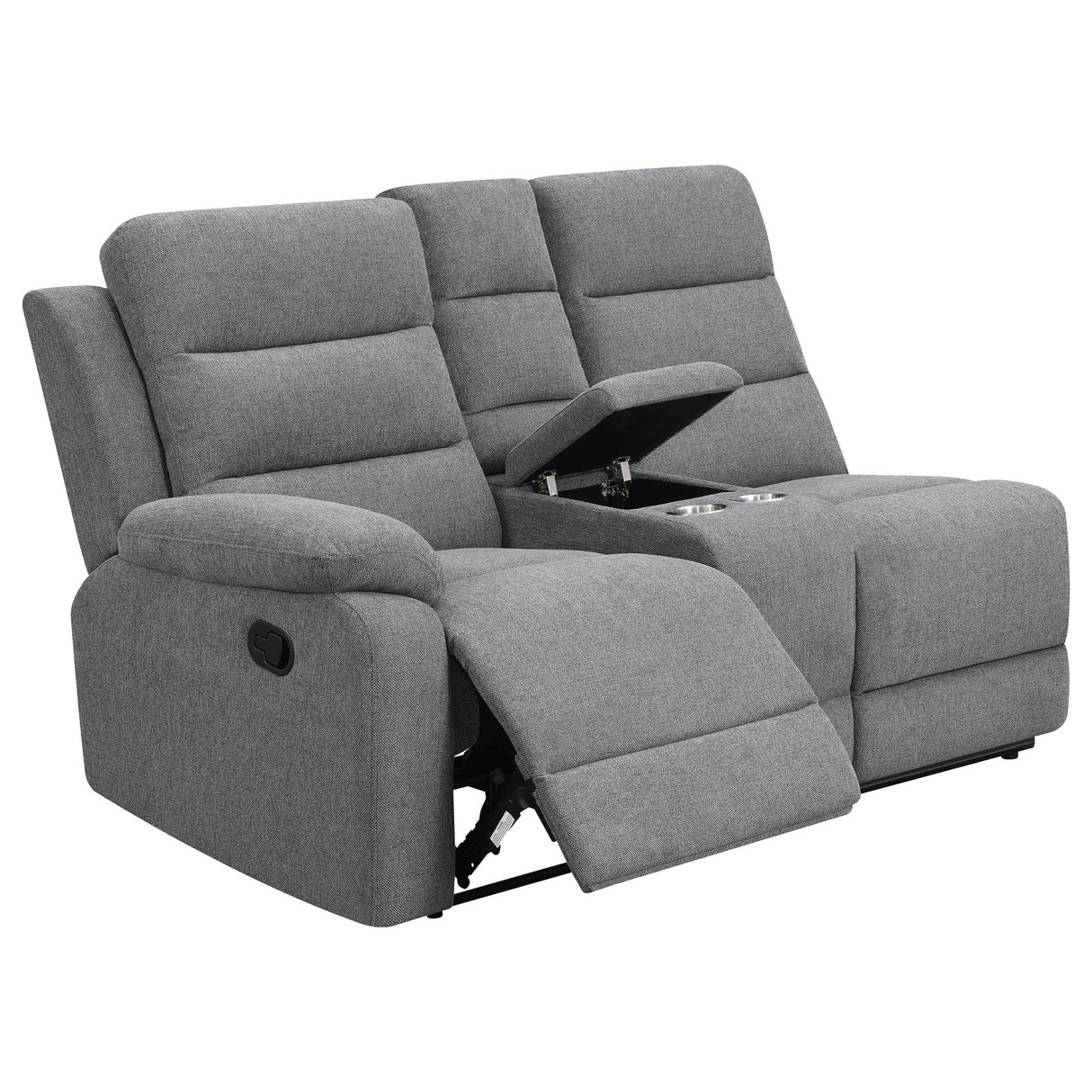 David 3 - piece Upholstered Motion Sectional with Pillow Arms Smoke | Coaster | Home Elegance USA