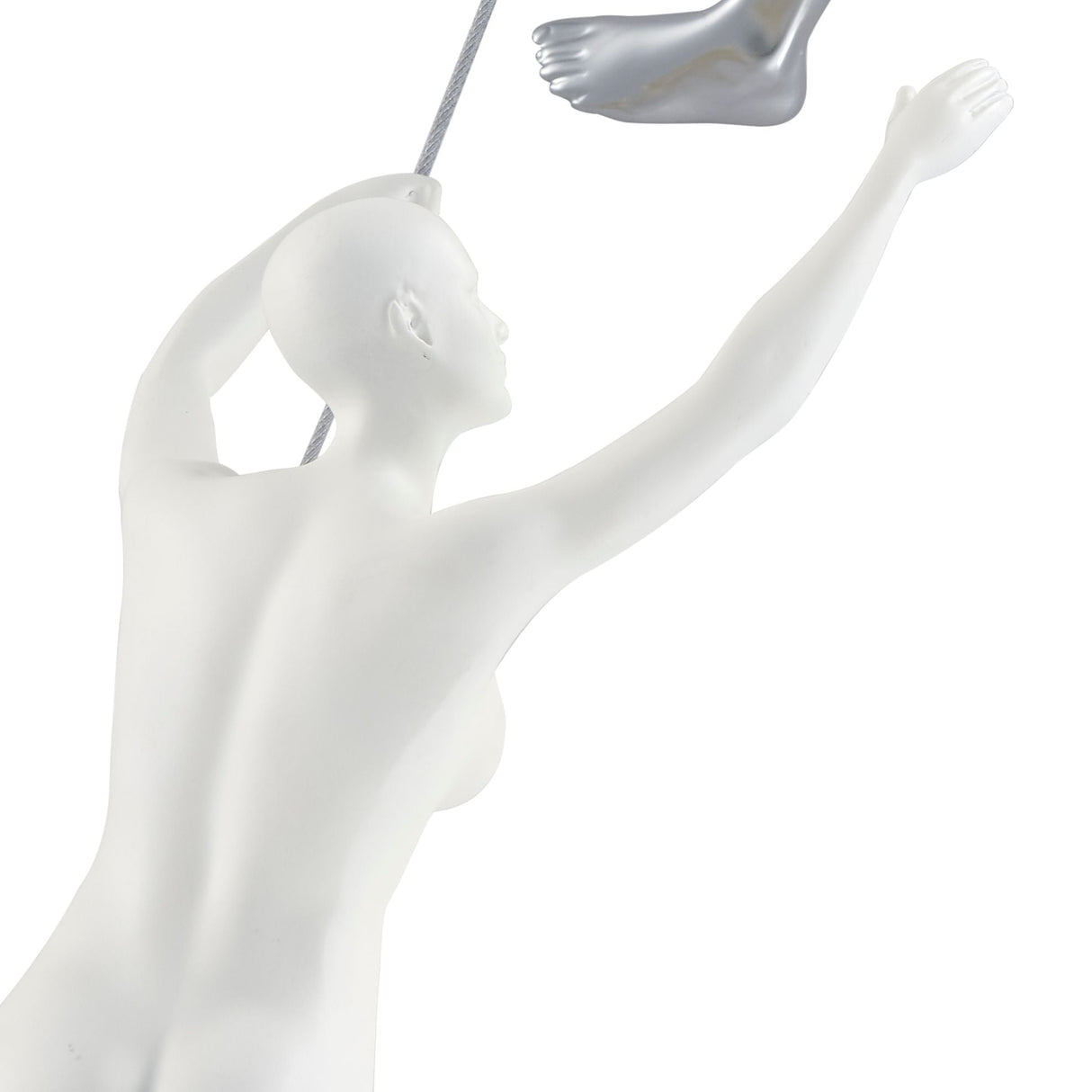 Climbing Couple Set of Two Wall Sculptures // Matte White and Chrome  | Finesse