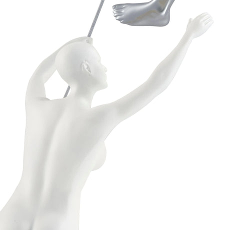 Climbing Couple Set of Two Wall Sculptures // Matte White and Chrome  | Finesse - sold by Home Elegance USA