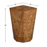 Hughes Geometric Accent Table - Dark Brown by Uttermost - View 6