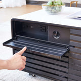 Smart Table Fridge, Multifunctional Coffee Table with Cooler and Frozen - Home Elegance USA