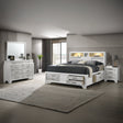 Soul Modern style full 4PC bedroom set made with wood and Drawers in white - sold by Home Elegance USA