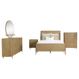 Stevie Sand Wash/Natural Cane 5-piece Bedroom Set
