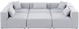 Cube - Modular Sectional 6 Piece - Gray - Fabric - 630Grey - Sec6C - Home Elegance USA - 3