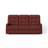 Devon Transitional Fabric Power Reclining Sofa, Power Headrests | Flexsteel