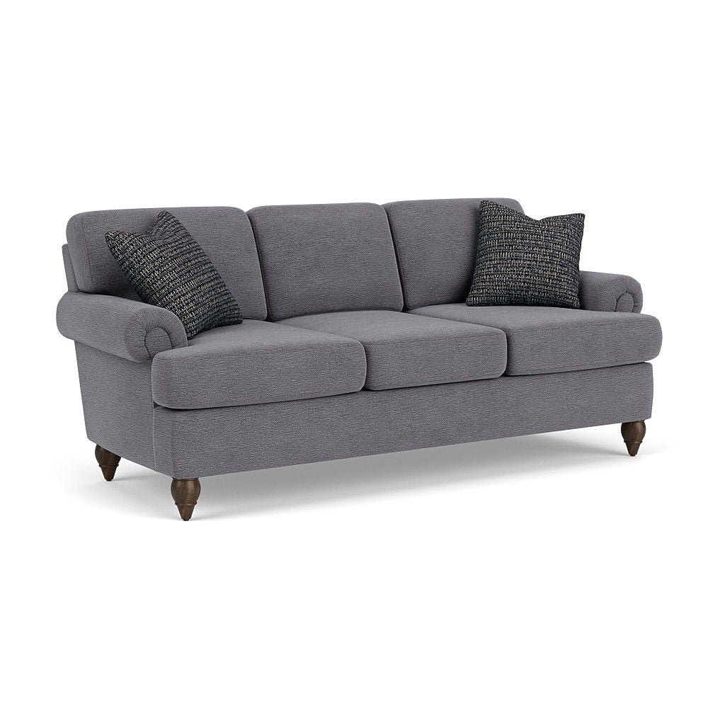 Moxy Fabric Sofa, T-Shaped Seat Cushion, Rolled Arms | Flexsteel