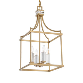 Montreal 4 Light Brass Lantern Pendant - Gold by Uttermost - View 1