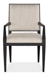 Linville Falls Linn Cove Upholstered Arm Chair (Set of 2) Black / Dark Brown - Beige / Dark Brown by Hooker Furniture - View 3