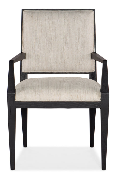 Linville Falls Linn Cove Upholstered Arm Chair (Set of 2) Black / Dark Brown - Beige / Dark Brown by Hooker Furniture - View 3