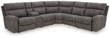 Ashley Slate Next - Gen DuraPella 61003S7 6 - Piece Power Reclining Sectional | Home Elegance USA