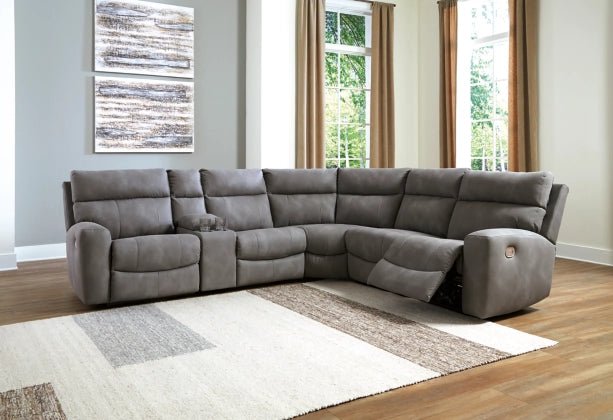 Ashley Slate Next - Gen DuraPella 61003S7 6 - Piece Power Reclining Sectional | Home Elegance USA