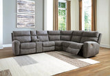 Ashley Slate Next - Gen DuraPella 61003S7 6 - Piece Power Reclining Sectional | Home Elegance USA